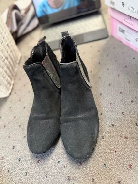 Black Suede Chelsea Ankle Boots
